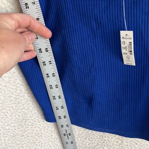 Madewell The Tailored Crop Tank in Sleekhold Size Large Pure Blue - Picture 5 of 10